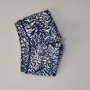 Lilly Pulitzer Adie 4" Indigo Pineapple Party Shorts